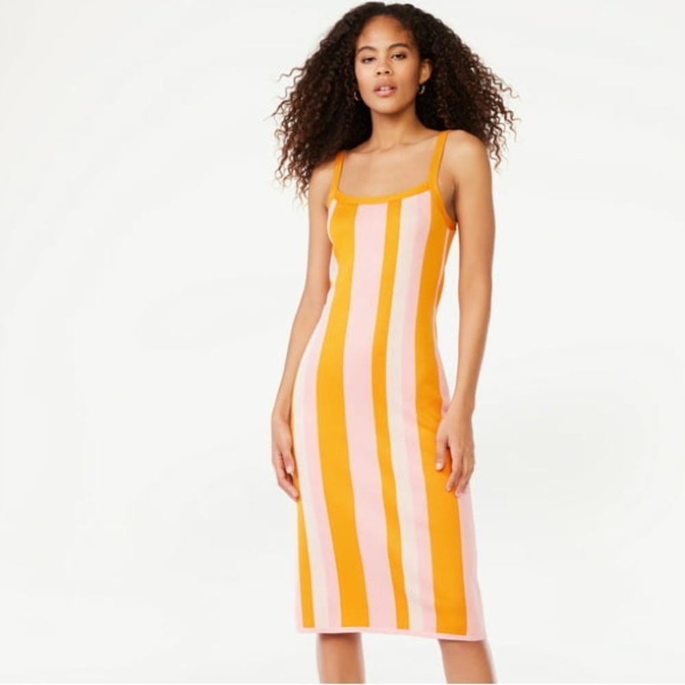 NWT Free Assembly Women's Sleeveless Midi Sweater Dress Size L